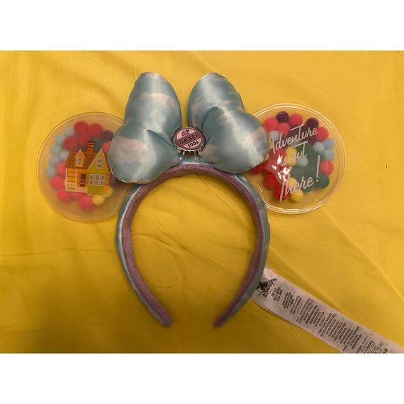 Disney Parks Pixar Up Ballons Grape Soda Carl & Ellie Minnie Mouse Ears Headband - Picture 1 of 2
